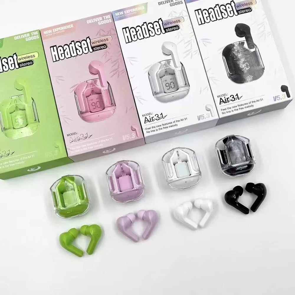 Air 31 TWS Transparent Earbuds | Free Delivey
